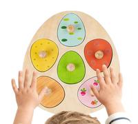 Shapes Puzzle - Wooden Fine Motor Matching Board Game,Shape Peg Puzzle,for Classroom School Travel Road Trip Boys Girls Kids Stocking Stuffer