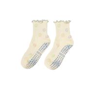 Shapes Studio Crew Half Calf Grip Socks, Cutest Fruits Pilates Socks, Ruffle socks, Non-Slip, Barre Yoga Fitness