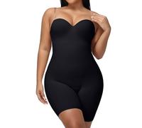 SHAPESHE Strapless Shapewear Bodysuit for Women Compression Tummy Control Seamless Underwired Corse Full Body Shaper, Black, Small