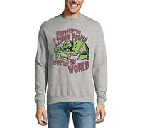 Shapeshifting Lizard People Control The World Funny Conspiracy Cotton Sweater Sweatshirt Pullover Jumper Gray Medium