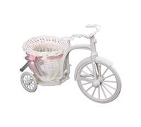 ShapeW Creative Bicycle Decorative Flower Basket Nostalgic Bicycle Tricycle Ornament Pink Photo Prop for Office Home Decoration