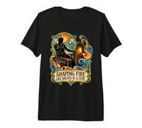 Shaping Fire One Breath At A Time Glass Blowing Premium T-Shirt