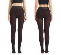 Shaping Fleece Lined Leggings for Women Compression Band & One Seam Option The Original Magic Snatch Waist Warm Bare-Leg Tights Pants Wine