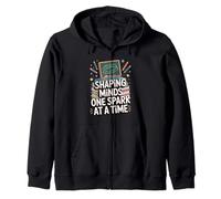 Shaping Minds One Spark At A Time - Teacher Quote Zip Hoodie