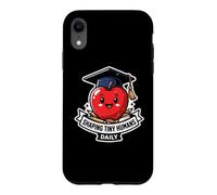 Shaping Tiny Humans Daily Funny Teacher Apple School Grad Case for iPhone XR