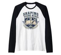 Shaping Young Minds Education University Crest Raglan Baseball Tee