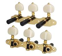 SHAPOKY 1:18 Acoustic Guitar Machine Heads Guitar String Tuning Pegs Key 3L3R Guitar Tuners Replacement Accessories
