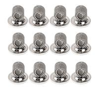 SHAPOKY 12 PCS Stainless Steel Pen Pencil Holder with Adjustable Spring Loop Adhesive Pen Clip Holder