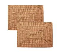 SHAPOKY 2 Pcs Table Mats Non Rattan Placemats Dining Table Heat Resistant Woven Place Mats Insulation Heat Resistant Mats