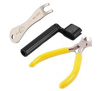 SHAPOKY 3Pcs Guitar Repair Maintenance Tool Guitar String Winder, Guitar Bridge Pins Puller Remover, Plier Wire Puller