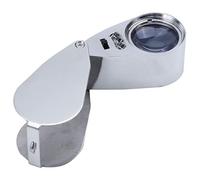 SHAPOKY 40x LED Pocket Magnifier Jeweller Eye Glass Loop Lens Magnifying Loupe Light