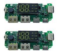 SHAPOKY LED Dual USB 5V 2.4A /Type-C USB Mobile Power Bank 18650 Charging Module Lithium Battery Charger Board 2Pcs