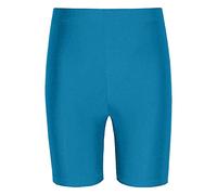 Shaposh Fashion® Women's Shiny Neon Lycra Cycling Shorts - Ladies Seamless Soft Stretchy Dancing Running Gym Active Casual Sports Yoga Pants (Turquoise, 16-18)