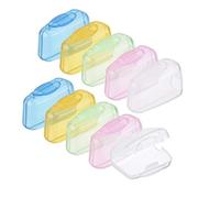 Shappy 10 Pieces Travel Portable Toothbrush Head Covers Toothbrush Protective Case (Style A)