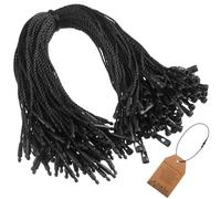 Shappy 100 Pcs Nylon String for Hang Tags Disposable Price Nylon String with Snap Lock for Attaching Labels and Security Tags Fastener Hook Ties for Products Clothes Brand Tag Price (Black)