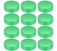 Shappy 12 Pcs Foam Hockey Pucks 3 Inch Ice Hockey Pucks for Practicing and Classic Training Indoor Floor Game Outdoor Sports Hockey Supplies for Kids Adults, Regulation Size (Green)