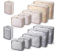 Shappy 12 Set Travel Packing Cubes Set for Suitcase, Lightweight Luggage Organizer Bags with Shoe Bag, Waterproof Mesh Clothes Storage for Family Travel Daily Use Camping Accessories Essential