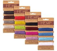 Shappy 16 Colors Thread Cord for Jewelry Making, Multi-color Flax String Cord, Natural Twine Rope String for Handmade Bracelets Keychains Craft Making Accessories, 80 Yards in Total(Simple Colors)