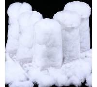 Shappy 17.64 Ounce/ 500 G Fake Clouds Snow Decoration Artificial White Cloud Fiber Faux Fluffy Snow Indoor Soft Artificial Fake White Cotton Winter Craft Decor Christmas Tree Village Displays