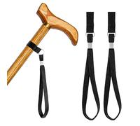 Shappy 2 Pack Wrist Loop for Walking Sticks Strap Gifts for Elderly Black Walking Stick Accessories Wrist Strap Donate Ties Crutches Holder for Nursing Homes Dad and Mom Gifts