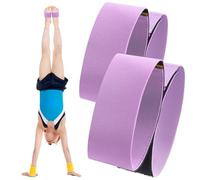 Shappy 2 Pairs Gymnastics Sticky Toes, Gymnastics Tumbling Trainer Aid Cheerleading Dance Equipment Athlete Adjustable Sticky Bands to Help Training Backflip (Purple)