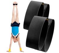 Shappy 2 Pairs Gymnastics Sticky Toes, Gymnastics Tumbling Trainer Aid Cheerleading Dance Equipment Athlete Adjustable Sticky Bands to Help Training Backflip(Black)