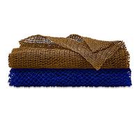 Shappy 2 Pcs African Net Sponge Exfoliating Net African Body Scrubber Bath Rag Washcloth Towel Shower Body Back Scrubber Skin Smoother for Daily Use or Stocking Stuffer(Blue, Army Green)