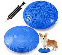 Shappy 2 Pcs Dog Balance Disc Cushion 14" Blue with Pump Exercise Equipment Rehab Exercise Strength Endurance Conditioning Agility Flexibility Stability Rehabilitation Physical Training Workout Tool