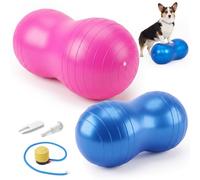 Shappy 2 Pcs Dog Peanut Ball or Canine Fitness Rehabilitation for Small Medium Large Breed with Pump Exercise Equipment for Core Strengthening Balance Training Hind Leg Stability Rehab Physical