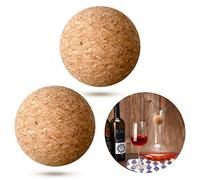 Shappy 2 Pieces Cork Ball Wooden Cork Ball Stopper for Wine Glass Decanter Stopper Replacement Wine Carafe Decanter Bottle Replacement for Christmas Holiday Party Supply (2.1 Inch/ 5.5 cm)