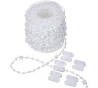 Shappy 20 Meter Vertical Blind Bottom Chain with 5 Pieces Plastic Chain Connectors for 3.5 Inch/ 89 mm Slats