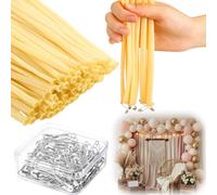 Shappy 200 Pcs Balloon Arch Clips Set, Clipping Onto Arch Covers, Suitable for Balloons, Birthday Decorations, Party Decorations(100 Clear 260 Balloon&100 Safety Pins)