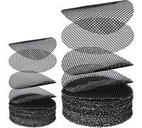 Shappy 200 Pcs Mesh for Plant Pot Drainage Screen 2 Inch 4 Inch Drainage Mesh Round Flower Pot Hole Grid Screen Cover Pad Bonsai Bottom Grid Mat Gardening Reusable Essentials for Prevent Soil Loss