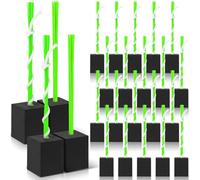 Shappy 24 Pieces Base Plugs with Tassels Heavy Duty Rubber Baseball Anchor Plug for Baseball Field Drill Softball Accessories(Bright Green)