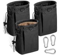 Shappy 3 Pcs Molle Dump Pouch | Attached Hip Holster Bags with Iron Snap Hook for Outdoor Sport Hiking, Camping and Travel Gear, Black, Mud, Military Green