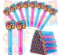 Shappy 30pcs 67 Theme Mini Bubble Wands 67 Theme Birthday Party Favors for Guests Goodie Bag Stuffers Classroom Prizes for Students Small Halloween Goodie Bag Six Seven Themes Birthday Party Gifts