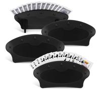 Shappy 4 Pack Playing Card Holder for Kids Adults Card Holders for Playing Cards Hands Free Card Holder for Family Card Game Nights Canasta Poker Parties(Black)