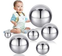 Shappy 6 Pcs Sensory Reflective Balls Stainless Steel Gazing Mirror Balls for Back to School Color Image Reflection Bedroom Ornaments (1.5,2.5,3,3.9,4.7,5.9 Inch)
