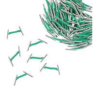 Shappy 80 Pieces Treasury Tags 25mm Document Ties Paper Fasteners Metal Ended Green Treasury Tags Green String Ties
