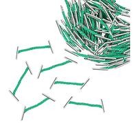 Shappy 80 Pieces Treasury Tags 51mm Metal Treasury Tag Paper Fasteners Metal Ended Green String Document Ties