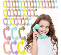 Shappy Bulk Whisper Reading Phones 36 Pcs Whisper Auditory Feedback Phone Hear Myself Sound Speech Therapy Tool Classroom Manipulative for Kids Accelerate Reading Fluency Pronunciation(Pastel Color)