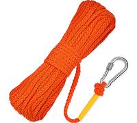 Shappy Floating Rope Life Ring Rope Lifesaving Dock Lines Boat Braided Polypropylene Outdoor Throwing Lines for Life Preserver Ring Anchor Heaving Line with Spring Hook(15 m/ 16.4 Yards,Orange)