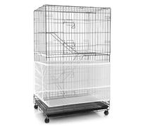 Shappy Large Bird Cage Seed Catcher,Bird Cage Cover Net Skirt Guard,Adjustable Soft Airy Mesh Net for Parrot Parakeet Macaw(118 x 15 Inch/ 300 x 37 cm,White)