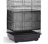 Shappy Large Bird Cage Seed Catcher,Bird Cage Cover Net Skirt Guard,Adjustable Soft Airy Mesh Net for Parrot Parakeet Macaw(78.7 x 15 Inch/ 200 x 37 cm,Black)