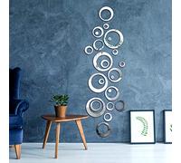Shappy Removable Wall Sticker Decal Acrylic Mirror Setting for Home Living Room Bedroom Decor (Style A, 48 Pieces)