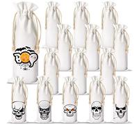 Shappy Sublimation Wine Bag Reusable Canvas Wine Bags with Drawstrings for DIY Wedding Nurse Graduation Physician Assistant Gifts Birthday Anniversary Present Law Student(30 Pieces)