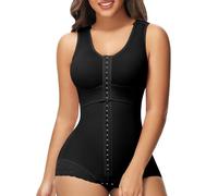 SHAPSHE Fajas Colombianas Moldeadoras BBL Post Surgery Stage 2/3 Body Shaper Tummy Control High Compression Garment Shapewear, Black, Small