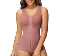 SHAPSHE Fajas Colombianas Moldeadoras BBL Post Surgery Stage 2/3 Body Shaper Tummy Control High Compression Garment Shapewear, Rosy Brown, Small