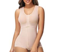 SHAPSHE Fajas Colombianas Moldeadoras BBL Post Surgery Stage 2/3 Body Shaper Tummy Control High Compression Garment Shapewear, Beige, Medium