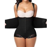 SHAPSHE Fajas Colombianas Moldeadoras Postpartum Faja Body Shaper Compression Garment Shapewear Tummy Control for Women, Black, X-Large